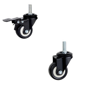 Gold Diamond Serie 1,5/2 inch Schwarz PVC Möbel Stuhls ch raube M10 * 25 <span class=keywords><strong>Caster</strong></span> Universal <span class=keywords><strong>Caster</strong></span> Swivel/With Brake - Product Image 5