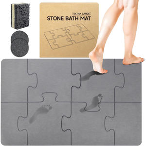 Alfombra <span class=keywords><strong>de</strong></span> baño CF grande <span class=keywords><strong>de</strong></span> 32x20 pulgadas empalmada, alfombrilla <span class=keywords><strong>de</strong></span> <span class=keywords><strong>ducha</strong></span> <span class=keywords><strong>de</strong></span> cocina, alfombrilla <span class=keywords><strong>de</strong></span> baño <span class=keywords><strong>de</strong></span> piedra absorbente antideslizante para secado <span class=keywords><strong>de</strong></span> platos <span class=keywords><strong>de</strong></span> bañera - Product Image 1