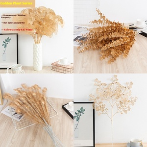 Arrangement de <span class=keywords><strong>fleurs</strong></span> artificielles <span class=keywords><strong>en</strong></span> plastique doré réaliste fait <span class=keywords><strong>à</strong></span> la main pour Pâques, Noël, Nouvel An, la Saint-Valentin, la remise des diplômes - Product Image 2
