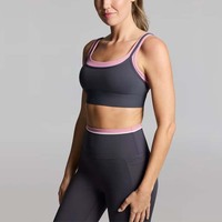 Soutien-gorge de sport pour femme à maintien élevé, double couche, avec coussinets amovibles doux, anti-humidité, bretelles réglables, idéal pour l'entraînement et le yoga – Grande Vente