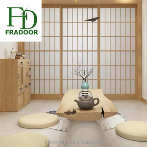 <span class=keywords><strong>Porte</strong></span> en bois massif de style japonais avec rail coulissant suspendu, facile à installer et à ouvrir - Product Image 4