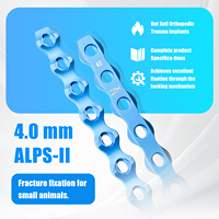 Plaque de verrouillage orthopédique vétérinaire en titane plaque droite ALPS-II de 4.0mm pour implant orthopédique d'animaux