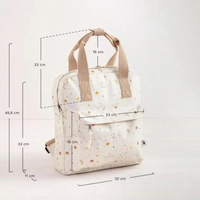 Sac à dos en toile à motif spatial, sac d'école de grande capacité, sac à livres imprimé étoiles de la constellation avec poche à rabat, sangle réglable
