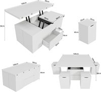 Neuer klappbarer Esstisch Multifunktions-moderner klappbarer Couch tisch Tee tisch und Stühle Wohnzimmer möbel aus Holz