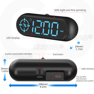 G9 ออโต้ HUD GPS จอแสดงผลบนกระจกหน้ารถมาตรวัดความเร็วพร้อมเข็มทิศนาฬิการะยะทางการขับขี่สัญญาณเตือนภัยอุปกรณ์อิเล็กทรอนิกส์ - Product Image 6