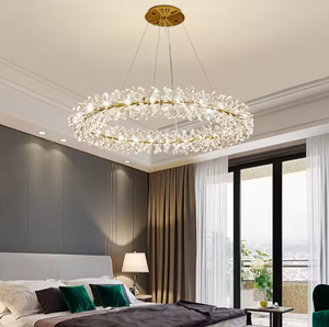 Zeal Lighting Glamorous Garland círculo moderno candelabros de cristal redondos creativos accesorio de iluminación - Product Image 6