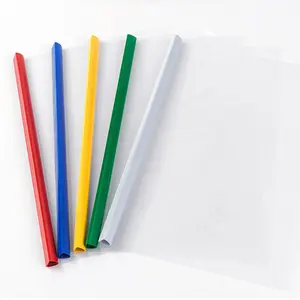 <strong>A4</strong> <strong>PP</strong> Transparent <strong>Report</strong> Book Cover Document <strong>File</strong> Folders With Colorful Sliding Bar - Product Image 1