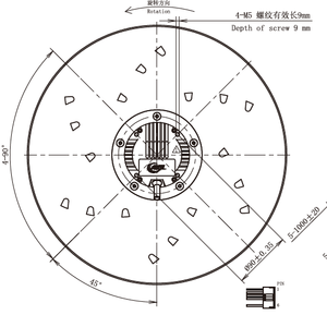 Ventilatore Centrifugo DC <span class=keywords><strong>a</strong></span> <span class=keywords><strong>Pale</strong></span> Curve all'Indietro AFL B3P400-DC102-006 310V OEM ad Alta Pressione 1280RPM per Camere Bianche/Laboratori - Product Image 3