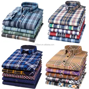 2023 Casual Men's Shirt Solid Shirts 100% Cotton Breathable Long Sleeve Shirts For Men Accept OEM