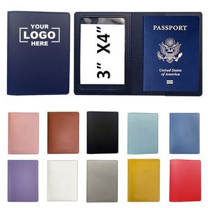 Funda de Pasaporte Personalizada de Cuero PU, Porta Tarjetas de Crédito, Fundas de Pasaporte de Cuero PU a la Moda para Viajes y Negocios - Product Image 1