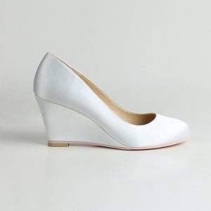 Dongguan Manufacturer Round Toe Elegant Ivory <strong>White</strong> <strong>Wedge</strong> Bride Wedding Shoes <strong>for</strong> <strong>Women</strong> - Product Image 2
