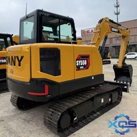 Mini-excavatrice sur chenilles SANY SY60 C, nouvelle marque chinoise réputée, 6 tonnes, moteur Isuzu, boîte de vitesses, livraison mondiale