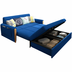 Modernes Ausziehbares Klappbares Stoff-Schlafsofa mit Stauraum für Wohnzimmer Schlafzimmer Hotel - Product Image 3