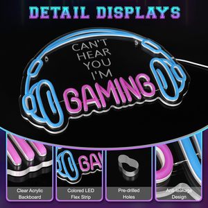 Gaming Letreros Neon LED indoor hanging ambient light shop <b>sign</b> wall decoration light entrance indicator light luminous <b>sign</b> - Product Image 2