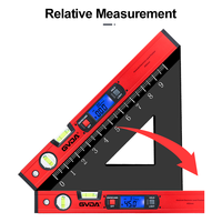 Niveau numérique GVDA avec inclinomètre LCD haute précision 360° °   Détecteur d'angle avec base magnétique et mode ABS/INC pour le travail du bois