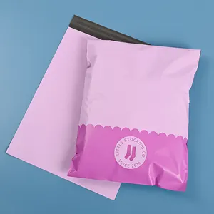 Regulargröße 10 × 13 Zoll benutzerdefinierte rosa biologisch abbaubare kompostierbare Polymailer-Poly-Mailer-Versandtasche Verpackungsbeutel