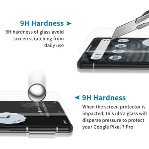 Senken Vision UV Gehärteter Glas-Displayschutz für Google Pixel 8 Pro/8/7/6 Pro Vollflächige Abdeckung Kleber-Härtung Transparent Lagerbestand 1-3 Stück - Product Image 5