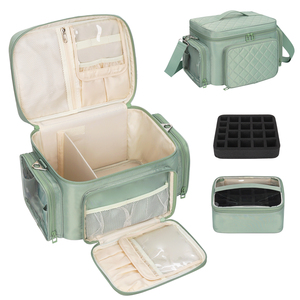 Organisateur de rangement pour vernis à ongles Relavel peut contenir plus de 42 bouteilles de lampe à ongles Portable Travel Nail <span class=keywords><strong>Kit</strong></span> Case Fits Supplies Gift Manicurist - Product Image 1