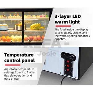 <span class=keywords><strong>Vitrina</strong></span> <span class=keywords><strong>Refrigerada</strong></span> de Acero Inoxidable con Vidrio Curvo, Duradera y de Larga Vida Útil, Exhibidor de Pasteles con Certificación CE para Panadería - Product Image 3