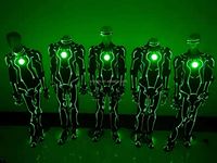 Costume de robot LED sans fil personnalisé, moderne, style Tron, programmable, pour spectacle de danse de groupe, personnalisable, adulte unisexe