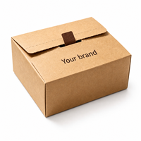 Boîte à languette en papier kraft personnalisée pour les commandes par abonnement, les vêtements, les cadeaux et l'emballage de détail