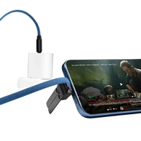 Câble de données coudé en alliage d'aluminium 1 m Type-C vers Type-C 60W/100W/240W à charge rapide avec support de téléphone – Usine de Shenzhen