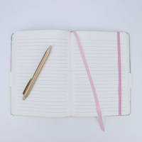 Carnet à couverture rigide A5 avec motif floral personnalisé, reliure cousue pour un usage cadeau
