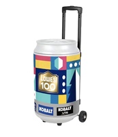 2020 hhs — boîte glacière en plastique pour bière ou vin, avec chariot, coffre de glace pour le camping en plein air, garde la poitrine refroidissante