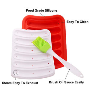 राजवार रसोई घर का बना सॉसेज हैम मोल्ड गैर छड़ी 6 गुहा सिलिकॉन मिनी गर्म कुत्ते बन - Product Image 6