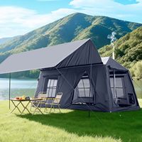 Tente de camping gonflable 6,9 m² pour 5-6 personnes, en Oxford 420D, colonne d'air TPU anti-explosion, imperméable PU3000, pour glamping familial en extérieur