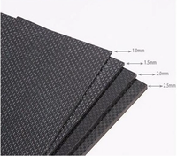Canne à pêche en fibre de carbone 100% de 1 mm d'épaisseur, dimensions personnalisées 1000x1000 mm, légère, applications médicales télescopiques, forme personnalisée