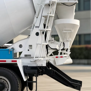 Camion malaxeur blanc à prix d'usine avec bande réfléchissante de sécurité, cage latérale et boucles d'arrimage - Product Image 3