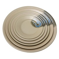 Assiette ronde en mélamine beige de 12 pouces pour restaurant chinois, hôtel, restauration, vente en gros, OEM, ODM, directement de l'usine