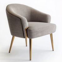 Fauteuil de détente moderne en velours, luxe discret, portable, hauteur réglable, structure métallique, pour appartement, salle à manger, salon, chambre, hôtel