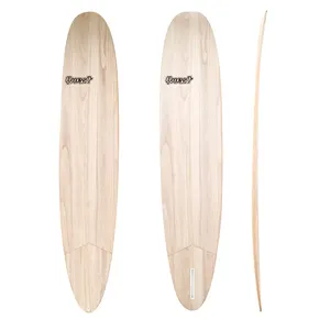 Quest Factory Manufacture High Quality Performance Epoxy Wood Paulownia Longboard Surfboard
