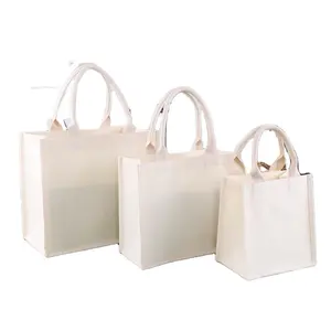 Hot sale DIY recyclable big capacity canvas tote bag Customized Logo Tote Shopping Bag Cotton tote Bag for women