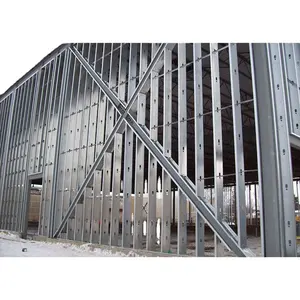 Prefab Construction Site Galvanized Steel Z Purlin Light Steel Warehouse