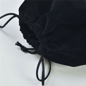 Sac à cordon en coton et lin noir personnalisé, grande taille, pour l'emballage de produits naturels et d'huiles essentielles, avec logo – Approvisionnement direct usine - Product Image 4