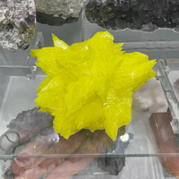 Pierre brute naturelle cristal de soufre realgar cluster brut jaune en vrac soufre natif orpiment de roche solide