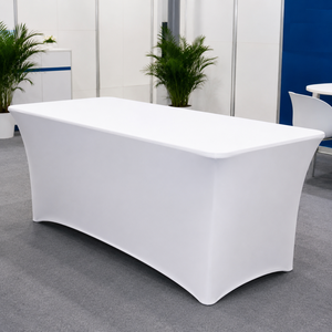 250GSM Black 120 Inch Spandex <b>Waterproof</b> Eco-Friendly Customizable Stretch Fitted Commercial Grade NFPA 701 Certified <b>Table</b> - Product Image 1