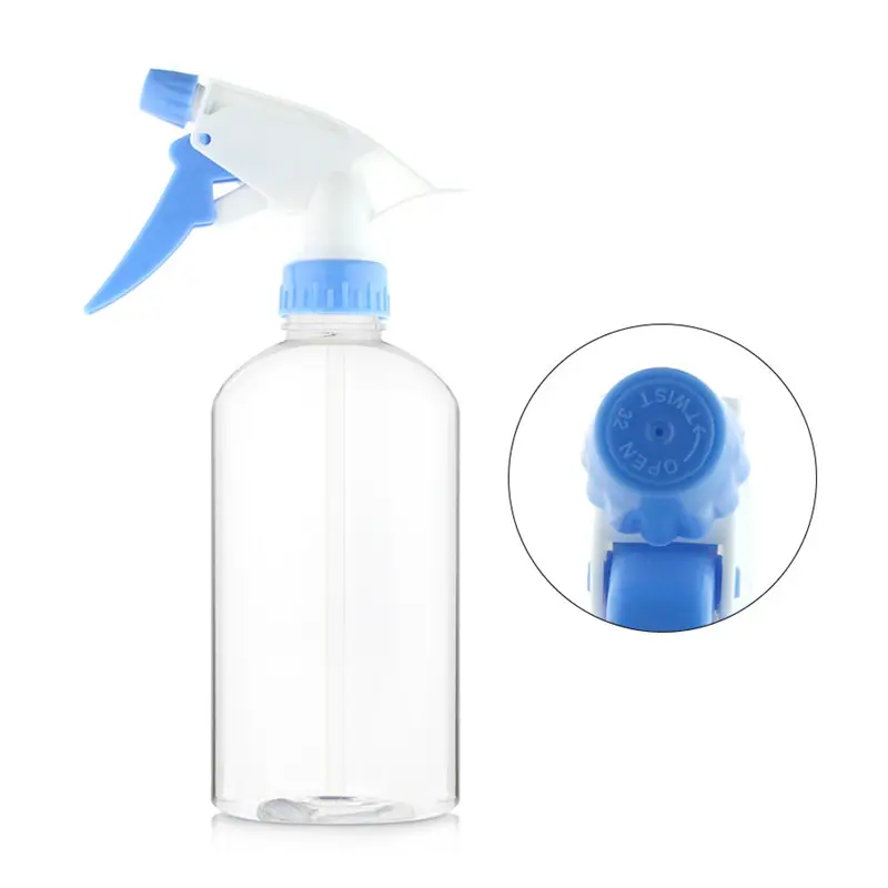 Hot bán 300ml 500ml Rỗng bơm lại Container hình trụ nhựa kích hoạt Phun chai xịt tóc chai với kích hoạt