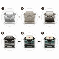Spille in smalto duro personalizzate all'ingrosso, spilla da bavero a forma di macchina da scrivere retrò, produttore di spille in metallo personalizzate per scrittori e poeti – idea regalo
