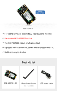 Ebyte E32-433TBH-01 433MHz SMD ประเภท LoRa Solution บอร์ดพัฒนาโมดูล LoRa แบบ USB to TTL ป้องกันการรบกวน - Product Image 6