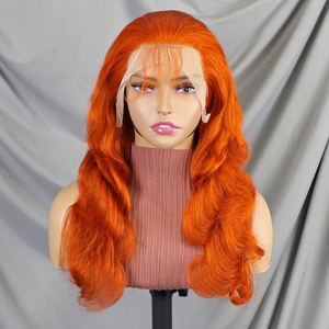 Perruques en cheveux humains 200% naturels, 18-30 pouces, pré-épilées, ondulées, avec dentelle frontale # Perruque frontale transparente en dentelle 13x4 de 350 cm - Product Image 4