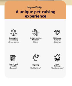 Transparant acryl rechthoekig klein aquarium met externe filter Eco Turtle Tank Home Fish Bowl voor woonkamer slaapkamer - Product Image 5