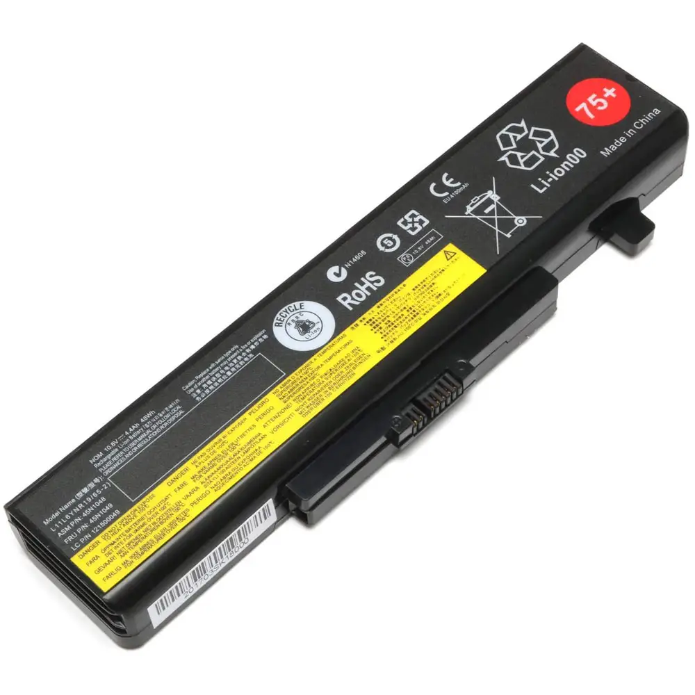 Batterie pour ordinateur portable, 75 +, compatible avec Lenovo ThinkPad E531 E530 E535 E540 E435 E440 E545, Ideapad Y480 Y580 Z480, 45N1043 E430 E431 B590