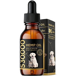 Huile de chanvre apaisante pour animaux de compagnie sous marque privée – Soutien à la mobilité et à la flexibilité – Essentiels pour animaux domestiques – Puissance maximale de 530 000 – Format compact 30 ml - Product Image 1
