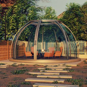 Carpas de fiesta transparentes de vidrio de aluminio de diseño moderno de alta calidad para eventos al aire libre Glamping Sunroom en casa o Resort - Product Image 1