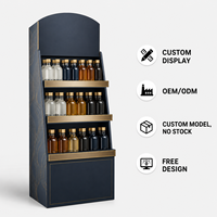 Expositor de Cartón con Logotipo Personalizado para Tienda de Vinos, con Soporte de Exhibición y Diseño Gratuito