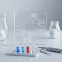 Service de fabrication sur mesure de composants en plastique, puce microfluidique, pièces en plastique de précision CNC, moulage par injection, dispositif médical ISO